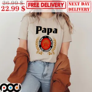 Papa The Man The Myth The Legend Miller Lite Father's Day Shirt