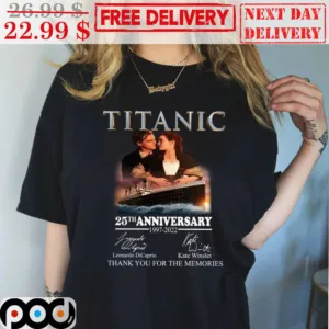Titanic 25th Anniversary Thank You For The Memories Signature Vintage Shirt