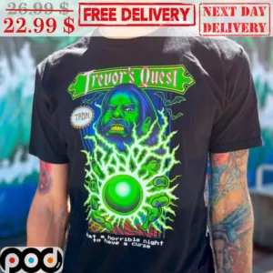 Trevor's Quest The Black Dahlia Murder What A Horrible Night To Have A Curse Wizard Graphic Shirt