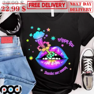 Trippy Lips Smoke Me Away Neon Shirt