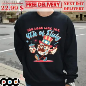 You Look Like The 4th Of July Mirror Ball Gentlemen Have Hot Dog And Soda Shirt