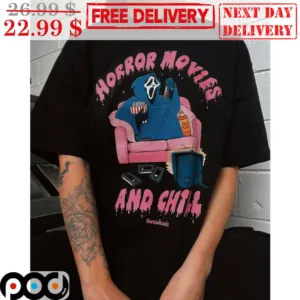 Ghost Face Horror Movies And Chill Fun Shirt