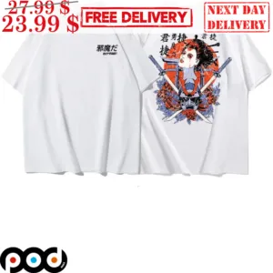 Lady Samurai Mask Katana Vintage Shirt