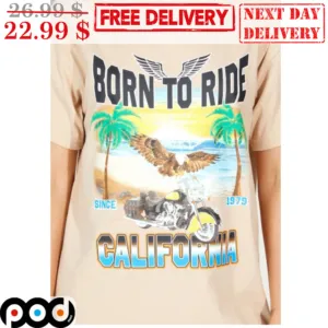 Born To Ride California Vintage Summer Beach Shirt