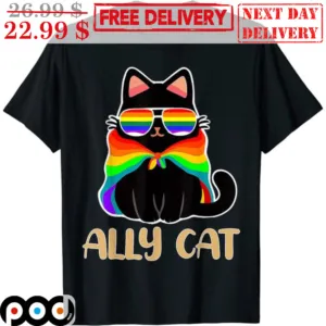 Ally Cat LGBTQ Pride Mon Vintage Shirt