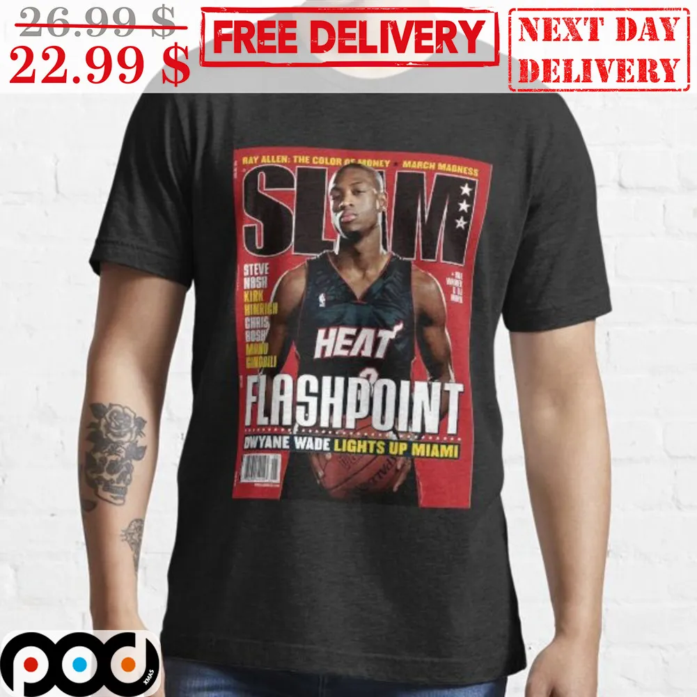 Dwyane Wade Flashpoint Lights Up Miami NBA Player Vintage Shirt