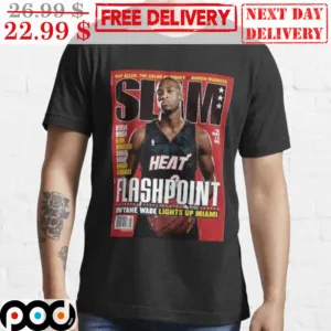 Dwyane Wade Flashpoint Lights Up Miami NBA Player Vintage Shirt