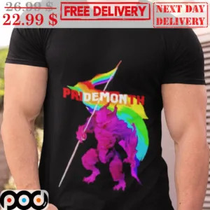 Pride Month Demon Monster Dragon LGBTQ Flag Shirt
