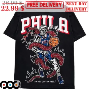 Philadelphia 76ers Skeleton For The Love Of Phily NBA Player Vintage Shirt