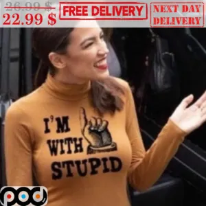 I'm With Stupid Hand Vintage Shirt