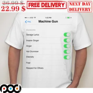 Machine Gun Savage Lyrics On Insane Singer On Anger On Hot Drummer On Intensity On Fear Off Respect For Others Off Shirt