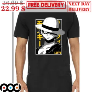 Monkey D Luffy Cool One Piece Anime Character Vintage Shirt