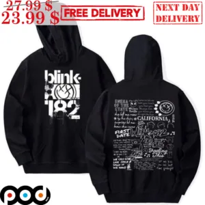 Blink 182 Albums The World Tour 2023 Blink Smile Vintage Shirt