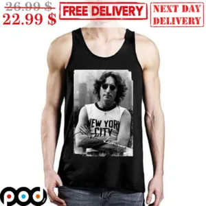 John Lennon New York City Signature The Beatles Vintage Shirt