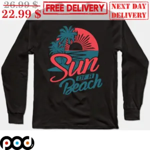 Sun Of A Beach Sunset Palm Tree Vintage Shirt