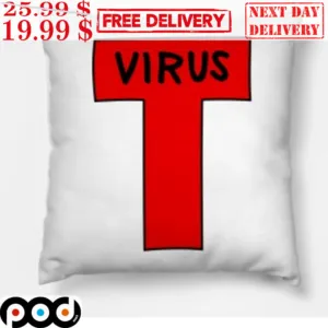 T Virus Red T Pillow