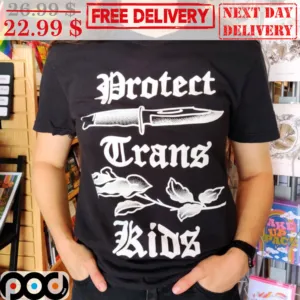 Protect Trans Kids Knife Rose Vintage Shirt