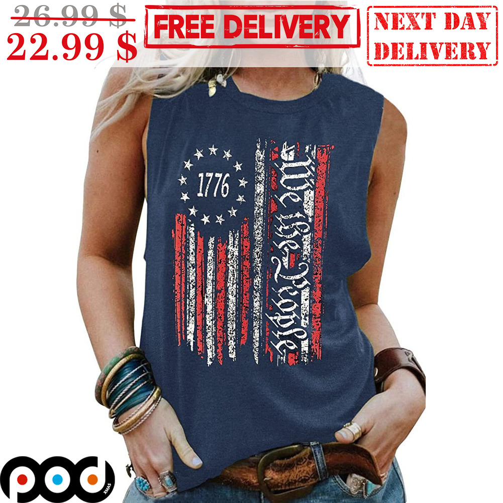 Get We The People American Flag Vintage Tank Top For Free Shipping