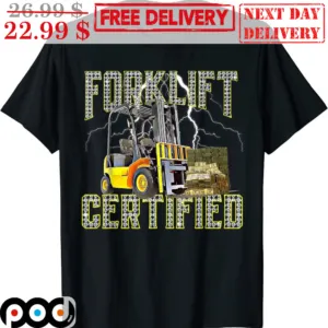 Forklift Certified Diamod Money Lightning Shirt