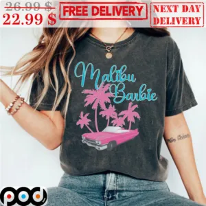 Malibu Barbie Palm Tree Car Summer Shirt