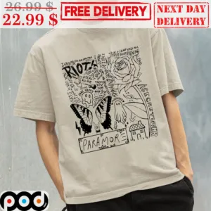 Paramore Tour Asecret Lover Rose Butterfly Vintage Shirt