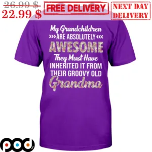 My Grandchildren Are Absolutely Awesome They Must Have Inherited It From Their Groovy Old Grandma Shirt