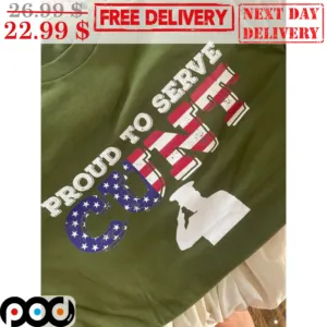 Proud To Serve Cunt American Flag Shirt