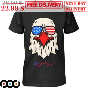 4th Of July Independence Day Eagles Wear Glasses Vintage Shirt