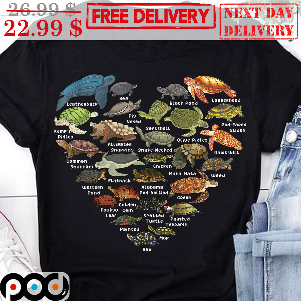 Turtles Heart Love Nature Vintage Shirt