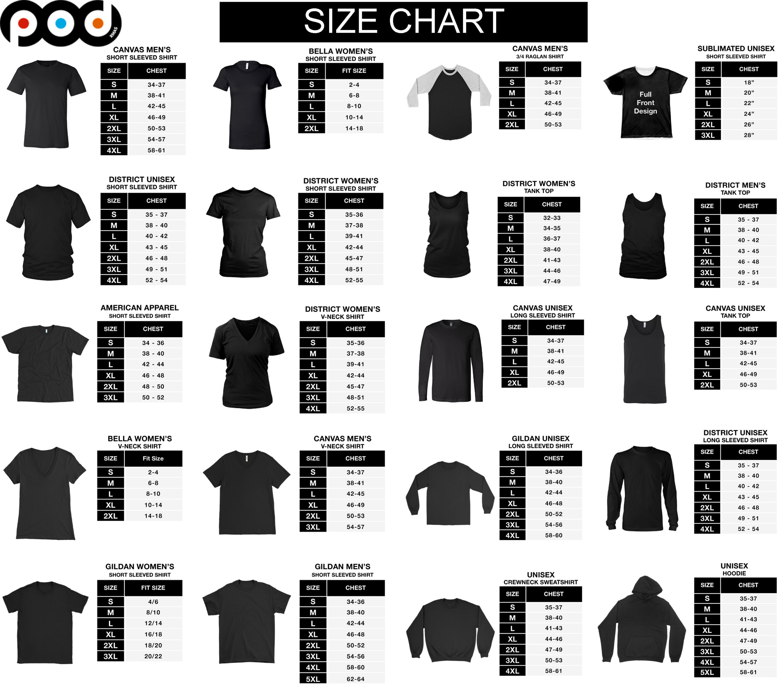 Size Chart Majestic Mens