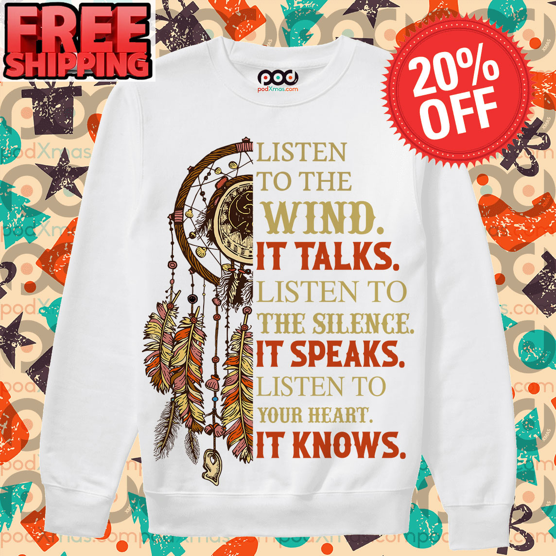 Custom Xmas Gift - Listen To The Wind It Talks Listen To The 