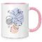 White 11oz + 15oz Ceramic Mug with Color Inside