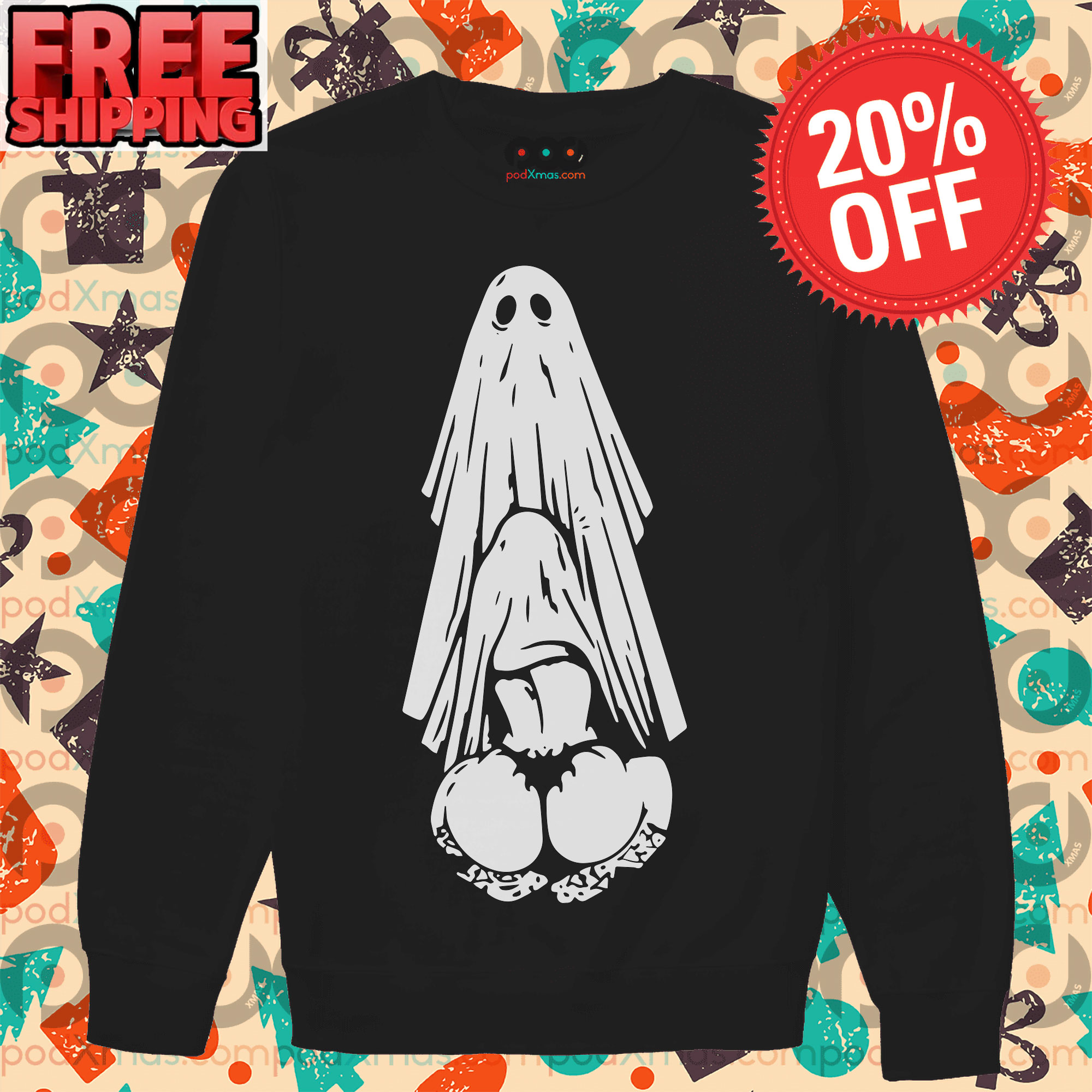 Get Ghost Blowjob Halloween Funny Shirt For Free Shipping • Custom Xmas Gift pic