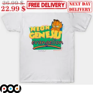 Garfield Neon Genesis Evangelion Shirt