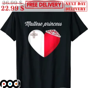 Maltese Princess Heart Shirt