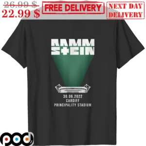 Rammstein 30 06 2023 Cardiff Principality Stadium Shirt