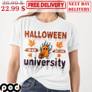 Ghost Trick Or Treat Halloween Town EST 1998 University Shirt