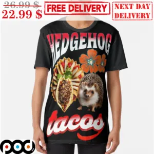 Hegehog Tacos Cute Flower Shirt