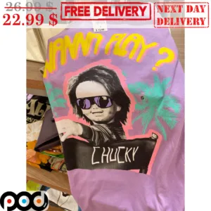 Nanna Play Chucky Cool Summer Horror Characters Shirt