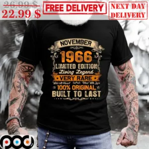 November 1966 Limited Edition Living Legend Very Rare 100% Original Built To Last Vintage Shirt