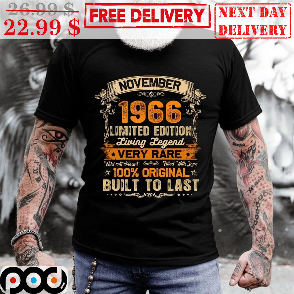 November 1966 Limited Edition Living Legend Very Rare 100% Original Built To Last Vintage Shirt