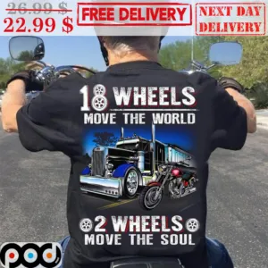 18 Wheels Move The World 2 Wheels Move The Soul Vintage Shirt