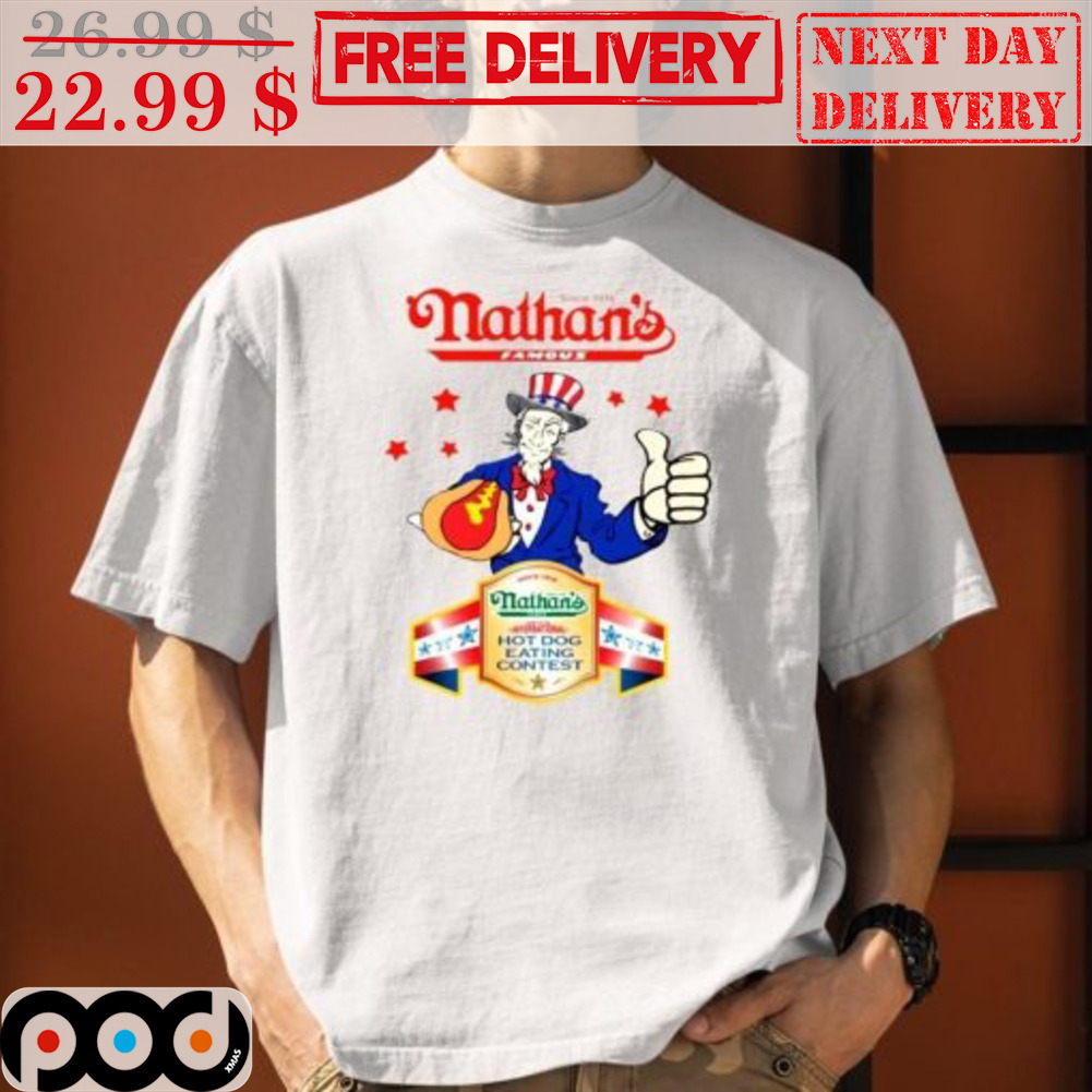 Joey Chestnut Nathan’s Famous Hot Dog Eating Contest Shirt Joey Chestnut Nathan’s Famous Hot Dog Eating Contest Shirt