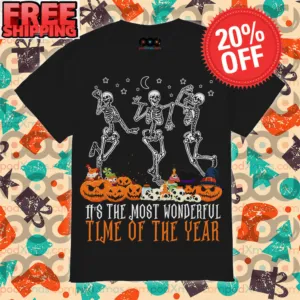 Skeletons Dancing It's The Most Wonderful Time Of The Year Halloween Shirt