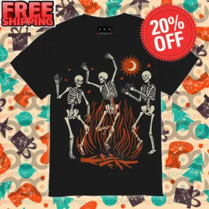 Skeletons Dancing Night Halloween 2023 Vintage Shirt