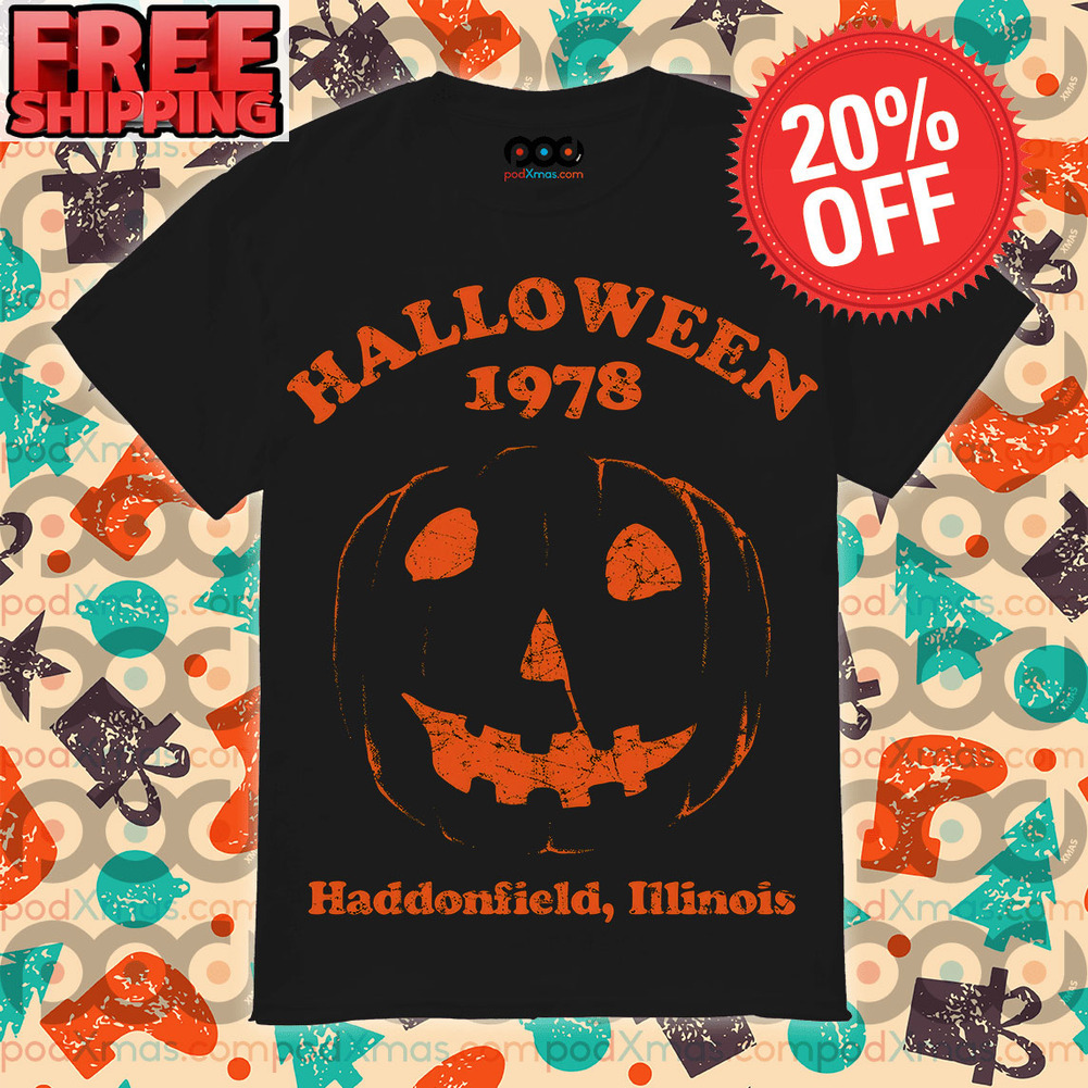 Pumpkin Halloween 1978 Haddonfield Illinois Vintage Shirt