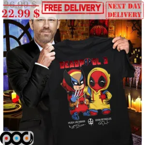 Ryan Reynolds Deadpool 3 Hugh Jackman Signature Shirt