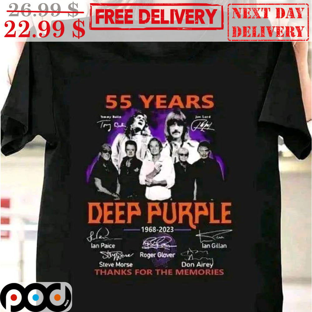 55 Years Deep Purple 1968 2023 Thanks For The Memories Signature Shirt