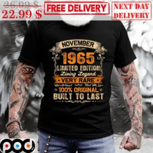 November 1965 Limited Edition Living Legend Very Rare 100% Original Built To Last Vintage Shirt