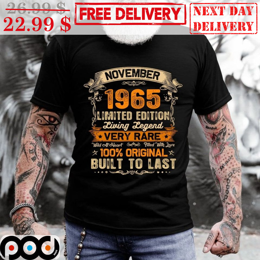November 1965 Limited Edition Living Legend Very Rare 100% Original Built To Last Vintage Shirt